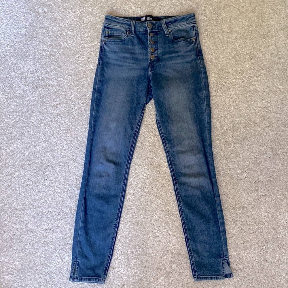 High rise skinny jeans